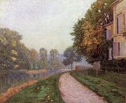 Gustave Caillebotte Riverbank in Morning Haze France oil painting artist